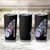 Bowling Strike Graphic Tumbler Cup Custom Flaming Ball and Pastel Gradient Swirl Pattern Design - Wonder Print Shop