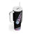 Bowling Strike Graphic Tumbler With Handle Custom Flaming Ball and Pastel Gradient Swirl Pattern Design - Wonder Print Shop