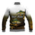 Walleye Fishing Yellow Scales Customize Name Baseball Jacket Dark Gradient Water Background - Wonder Print Shop