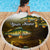 Walleye Fishing Yellow Scales Customize Name Beach Blanket Dark Gradient Water Background - Wonder Print Shop
