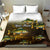 Walleye Fishing Yellow Scales Customize Name Bedding Set Dark Gradient Water Background - Wonder Print Shop