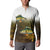 Walleye Fishing Yellow Scales Customize Name Button Sweatshirt Dark Gradient Water Background - Wonder Print Shop