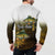 Walleye Fishing Yellow Scales Customize Name Button Sweatshirt Dark Gradient Water Background - Wonder Print Shop