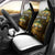 Walleye Fishing Yellow Scales Customize Name Car Seat Cover Dark Gradient Water Background - Wonder Print Shop