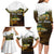 Walleye Fishing Yellow Scales Customize Name Family Matching Long Sleeve Bodycon Dress and Hawaiian Shirt Dark Gradient Water Background - Wonder Print Shop