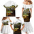 Walleye Fishing Yellow Scales Customize Name Family Matching Mermaid Dress and Hawaiian Shirt Dark Gradient Water Background - Wonder Print Shop