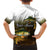 Walleye Fishing Yellow Scales Customize Name Family Matching Short Sleeve Bodycon Dress and Hawaiian Shirt Dark Gradient Water Background - Wonder Print Shop