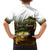 Walleye Fishing Yellow Scales Customize Name Family Matching Summer Maxi Dress and Hawaiian Shirt Dark Gradient Water Background - Wonder Print Shop