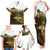 Walleye Fishing Yellow Scales Customize Name Family Matching Tank Maxi Dress and Hawaiian Shirt Dark Gradient Water Background - Wonder Print Shop