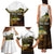 Walleye Fishing Yellow Scales Customize Name Family Matching Tank Maxi Dress and Hawaiian Shirt Dark Gradient Water Background - Wonder Print Shop