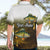 Walleye Fishing Yellow Scales Customize Name Hawaiian Shirt Dark Gradient Water Background - Wonder Print Shop