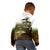 Walleye Fishing Yellow Scales Customize Name Kid Hoodie Dark Gradient Water Background - Wonder Print Shop