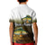 Walleye Fishing Yellow Scales Customize Name Kid Polo Shirt Dark Gradient Water Background - Wonder Print Shop