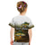 Walleye Fishing Yellow Scales Customize Name Kid T Shirt Dark Gradient Water Background - Wonder Print Shop