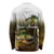 Walleye Fishing Yellow Scales Customize Name Long Sleeve Shirt Dark Gradient Water Background - Wonder Print Shop
