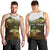 Walleye Fishing Yellow Scales Customize Name Men Tank Top Dark Gradient Water Background - Wonder Print Shop
