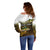 Walleye Fishing Yellow Scales Customize Name Off Shoulder Sweater Dark Gradient Water Background - Wonder Print Shop