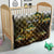 Walleye Fishing Yellow Scales Customize Name Quilt Dark Gradient Water Background - Wonder Print Shop