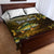Walleye Fishing Yellow Scales Customize Name Quilt Bed Set Dark Gradient Water Background - Wonder Print Shop