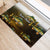 Walleye Fishing Yellow Scales Customize Name Rubber Doormat Dark Gradient Water Background - Wonder Print Shop