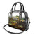 Walleye Fishing Yellow Scales Customize Name Shoulder Handbag Dark Gradient Water Background - Wonder Print Shop