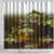 Walleye Fishing Yellow Scales Customize Name Shower Curtain Dark Gradient Water Background - Wonder Print Shop
