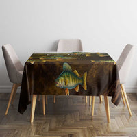 Walleye Fishing Yellow Scales Customize Name Tablecloth Dark Gradient Water Background - Wonder Print Shop