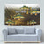 Walleye Fishing Yellow Scales Customize Name Tapestry Dark Gradient Water Background - Wonder Print Shop