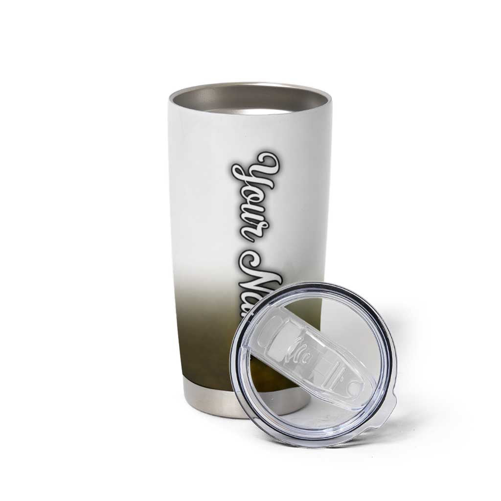 Walleye Fishing Yellow Scales Customize Name Tumbler Cup Dark Gradient Water Background - Wonder Print Shop