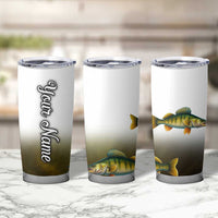 Walleye Fishing Yellow Scales Customize Name Tumbler Cup Dark Gradient Water Background - Wonder Print Shop