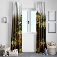 Walleye Fishing Yellow Scales Customize Name Window Curtain Dark Gradient Water Background - Wonder Print Shop