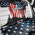 Custom Flag American Fishing Back Car Seat Cover Fish Silhouette in Grunge Patriotic - Wonder Print Shop