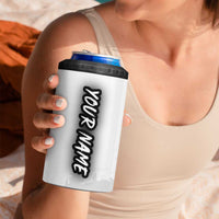 Custom Flag American Fishing 4 in 1 Can Cooler Tumbler Fish Silhouette in Grunge Patriotic - Wonder Print Shop