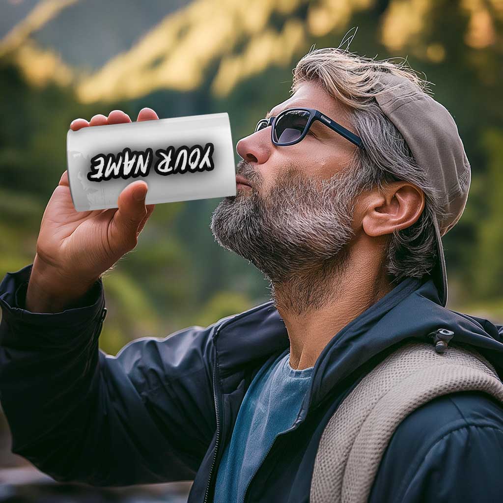 Custom Flag American Fishing 4 in 1 Can Cooler Tumbler Fish Silhouette in Grunge Patriotic - Wonder Print Shop