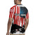 Custom Flag American Fishing Rugby Jersey Fish Silhouette in Grunge Patriotic - Wonder Print Shop