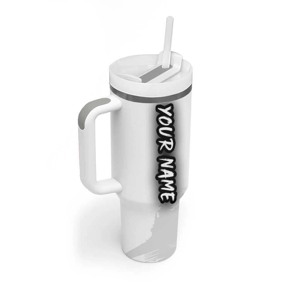 Custom Flag American Fishing Tumbler With Handle Fish Silhouette in Grunge Patriotic - Wonder Print Shop