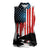 Custom Flag American Fishing Women Sleeveless Polo Shirt Fish Silhouette in Grunge Patriotic - Wonder Print Shop
