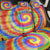 Colorful Tie Dye Spiral Goft Back Car Seat Cover Custom Name in Retro Psychedelic Style Design - Wonder Print Shop