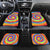 Colorful Tie Dye Spiral Goft Car Mats Custom Name in Retro Psychedelic Style Design - Wonder Print Shop