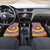 Colorful Tie Dye Spiral Goft Car Mats Custom Name in Retro Psychedelic Style Design - Wonder Print Shop