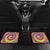 Colorful Tie Dye Spiral Goft Car Mats Custom Name in Retro Psychedelic Style Design - Wonder Print Shop