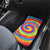 Colorful Tie Dye Spiral Goft Car Mats Custom Name in Retro Psychedelic Style Design - Wonder Print Shop