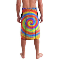 Colorful Tie Dye Spiral Goft Lavalava Custom Name in Retro Psychedelic Style Design - Wonder Print Shop