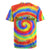 Colorful Tie Dye Spiral Goft Rugby Jersey Custom Name in Retro Psychedelic Style Design - Wonder Print Shop