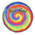Colorful Tie Dye Spiral Goft Spare Tire Cover Custom Name in Retro Psychedelic Style Design - Wonder Print Shop