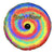 Colorful Tie Dye Spiral Goft Spare Tire Cover Custom Name in Retro Psychedelic Style Design - Wonder Print Shop