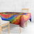 Colorful Tie Dye Spiral Goft Tablecloth Custom Name in Retro Psychedelic Style Design - Wonder Print Shop