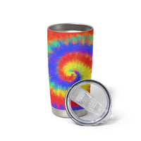 Colorful Tie Dye Spiral Goft Tumbler Cup Custom Name in Retro Psychedelic Style Design - Wonder Print Shop