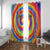 Colorful Tie Dye Spiral Goft Window Curtain Custom Name in Retro Psychedelic Style Design - Wonder Print Shop