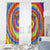 Colorful Tie Dye Spiral Goft Window Curtain Custom Name in Retro Psychedelic Style Design - Wonder Print Shop